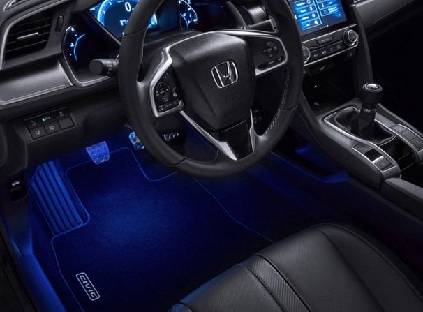 Honda civic fk7 için uygundur ambiyans aydınlatma paketi mavi 2016+