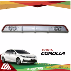 Toyota corolla difüzör arka tampon eki gri 4egzoz 2019+