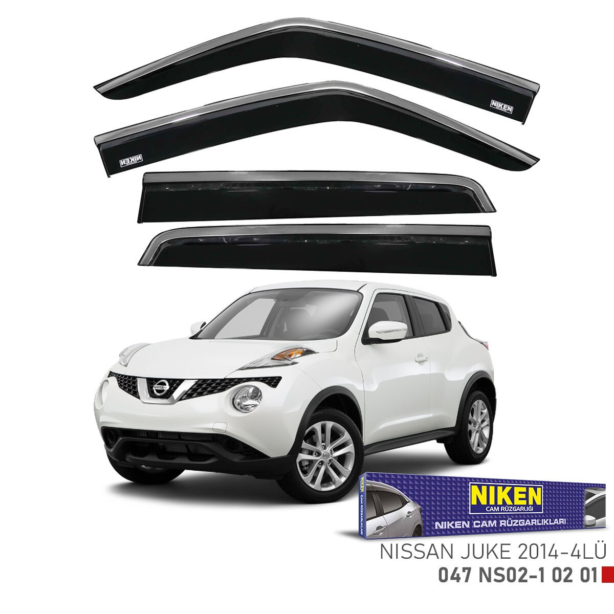 Nissan juke cam rüzgarlığı kromlu 2014+  niken