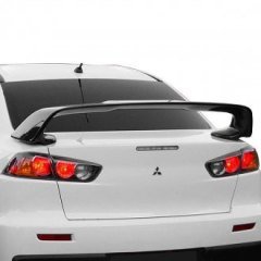 Mitsubishi lancer x evo bagaj üstü spoiler 2009+ yüksek siyah boyalı