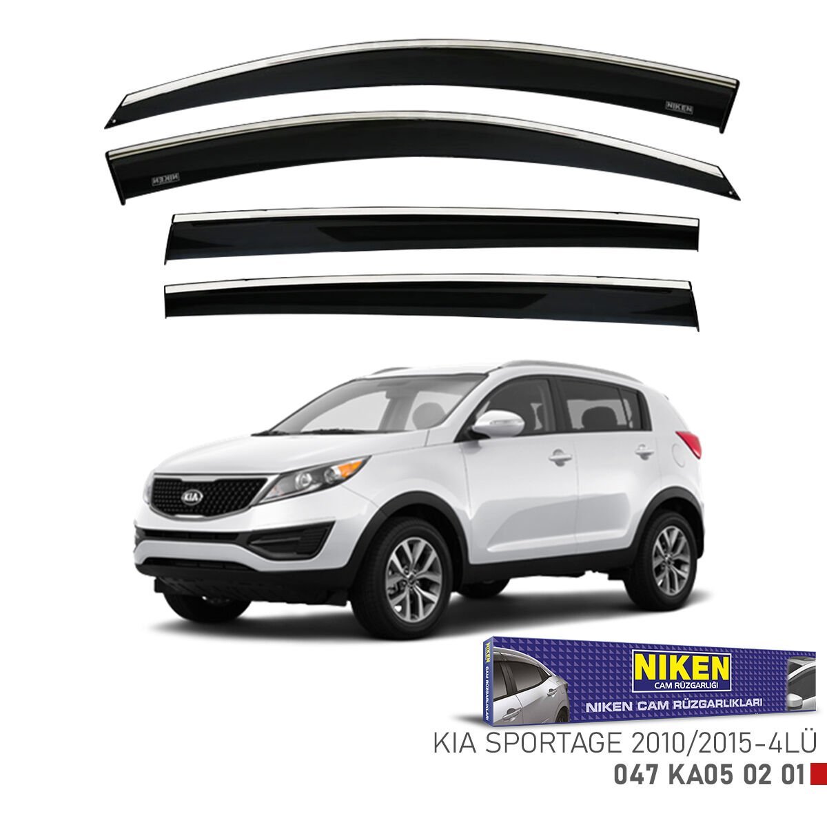 Kia sportage cam rüzgarlığı kromlu 2011 / 2016 niken