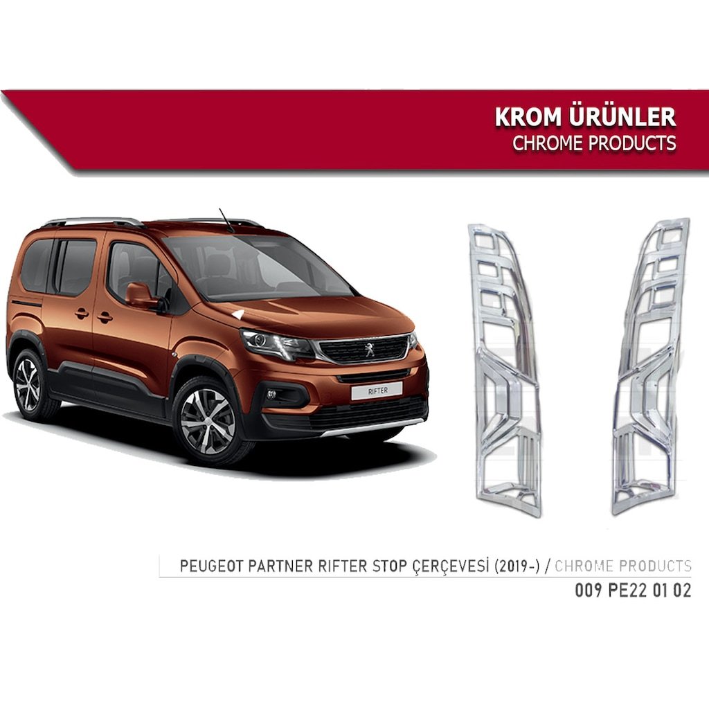 Citroen berlingo stop çerçevesi kromu nikelaj 2019+