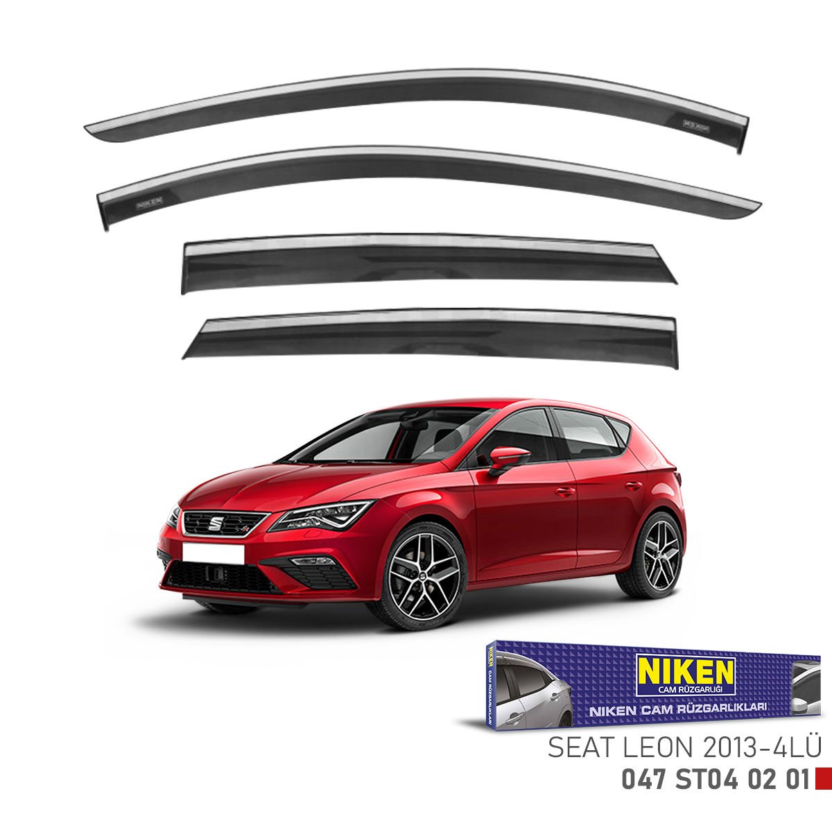 Seat leon cam rüzgarlığı kromlu 2013+ niken