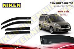 Peugeot partner tepee cam rüzgarlığı niken 2li 2009+