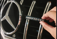Mercedes w205 gtr ön panjur ızgara seti siyah 2019+ c serisi