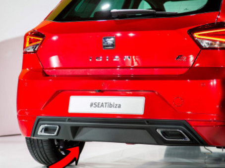 Seat ibiza arka tampon difüzörü plastik çift çıkış egzoz 2013+