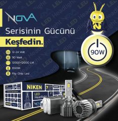 9006 HB4 led xenon far ampulü seti niken nova 12000lm