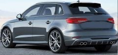 Audi a3 hb s3 difüzör ve egzoz ucu seti 2017+