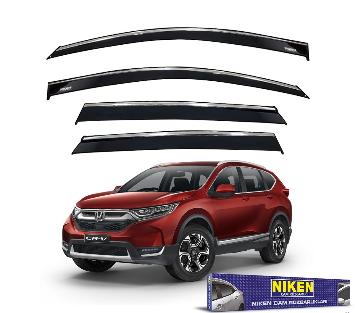 Honda crv uyumlu cam rüzgarlığı kromlu 2018+ için uygundur Niken