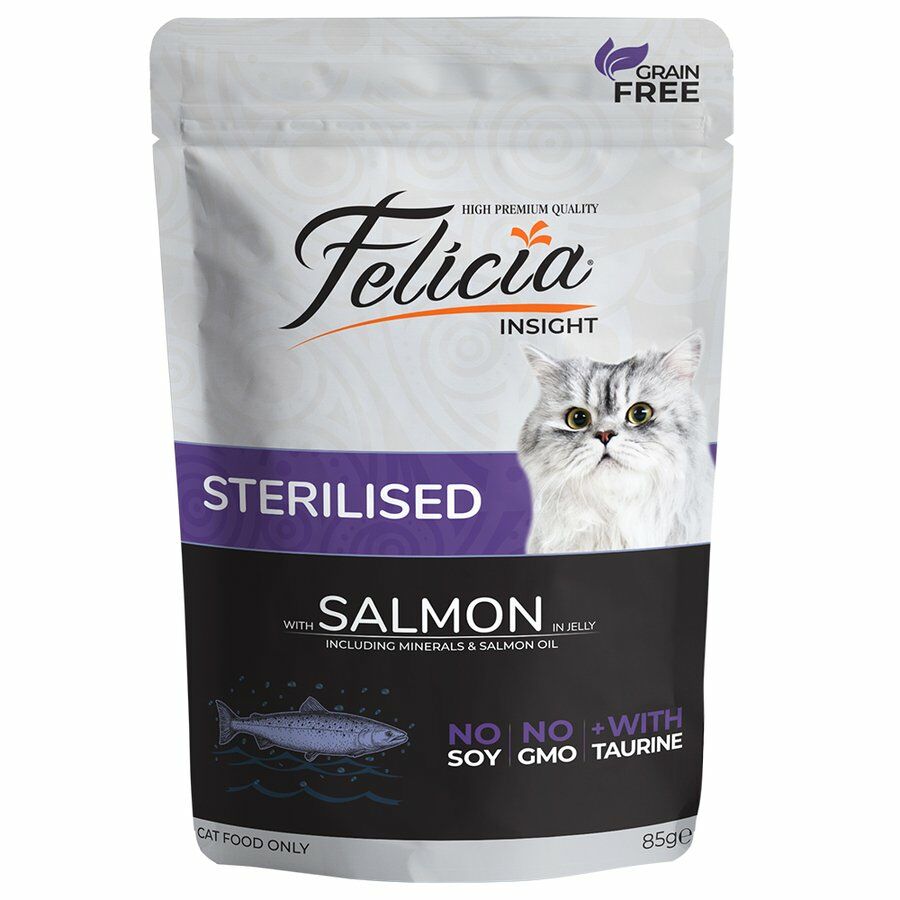 Felicia Tahılsız 85 gr Sterilised Somonlu Yaş Kedi Maması