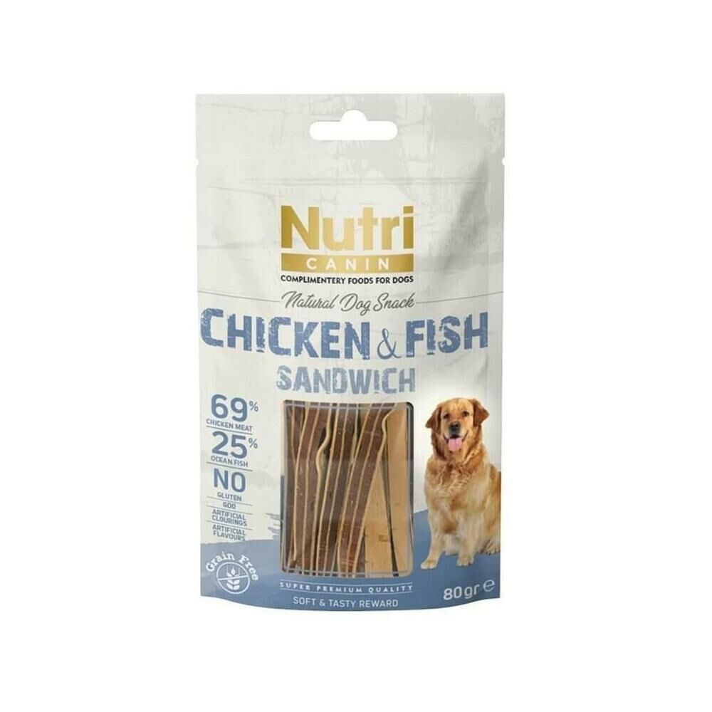Nutri Canin Chicken & Fish Sandwich Snack 80 gr