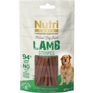 Nutri Canin Lamb Stripes Snack 80 gr