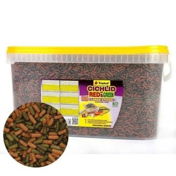 TROPICAL Cichlid Red Green Sticks Medium 500 GR