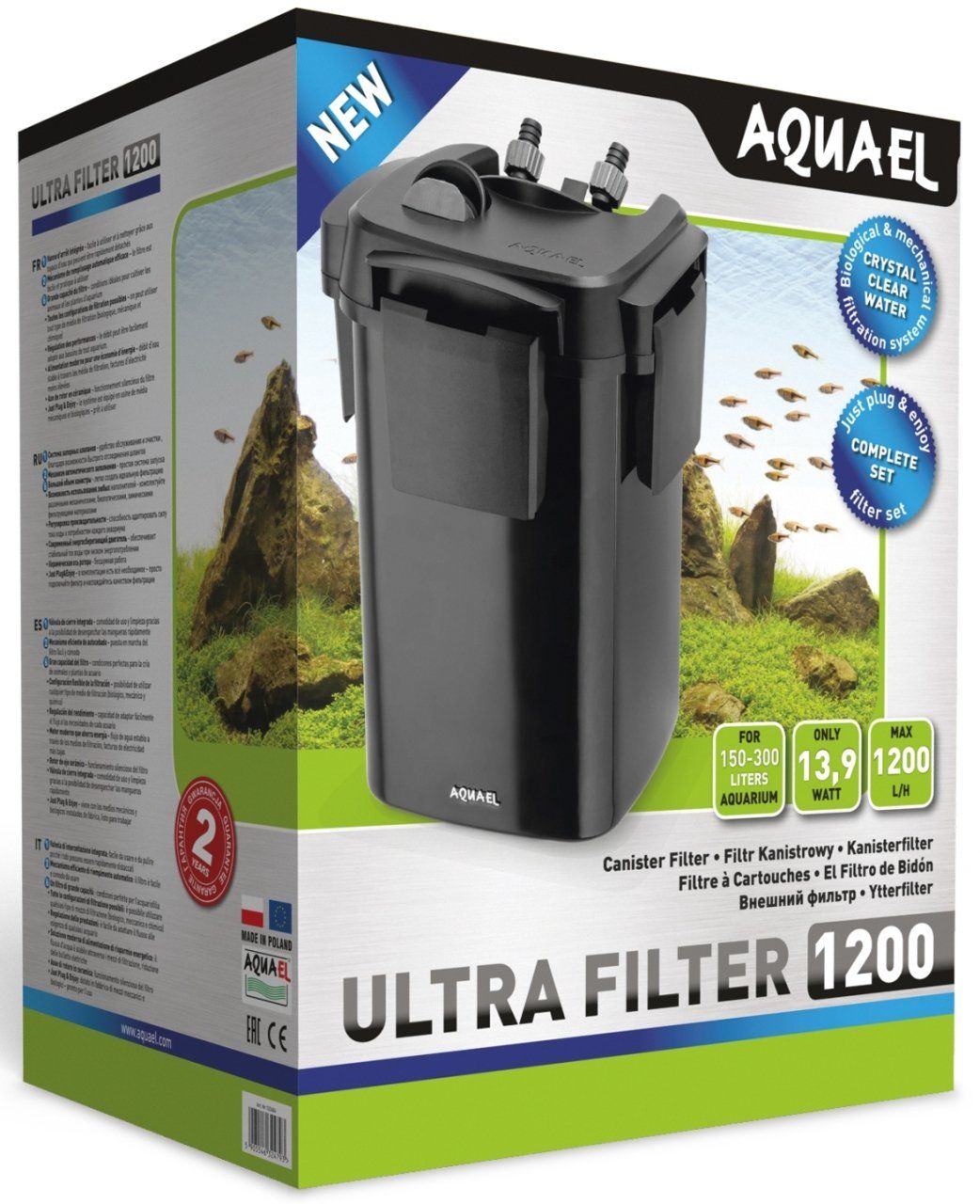 AQUAEL Ultra Filter 1200 Dış Filtre 1200 L/H