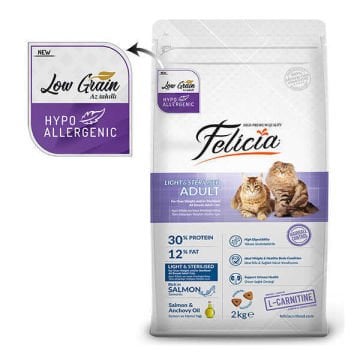 Felicia Somonlu Light-Sterilised Kedi Maması 2 Kg