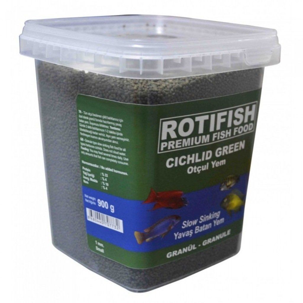 Rotifish Cichlid Green Medium 2 mm Slow Sinking 1000 GR