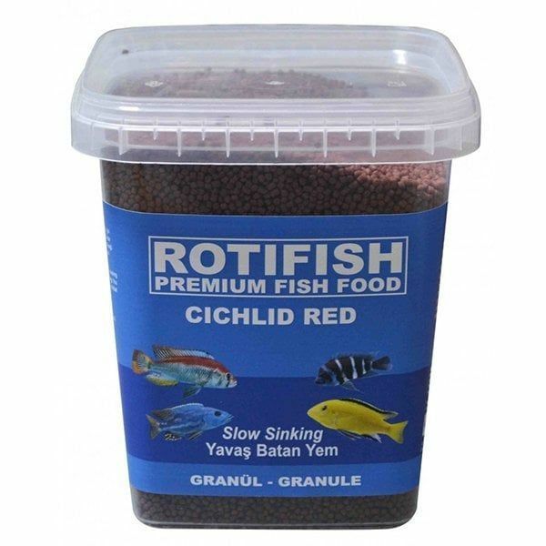 Rotifish Cichlid Red Medium 2 mm Slow Sinking 500 GR