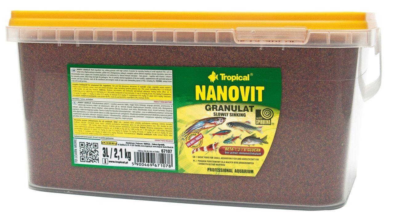 TROPICAL Nanovit Granulat 2,1 KG/3 L