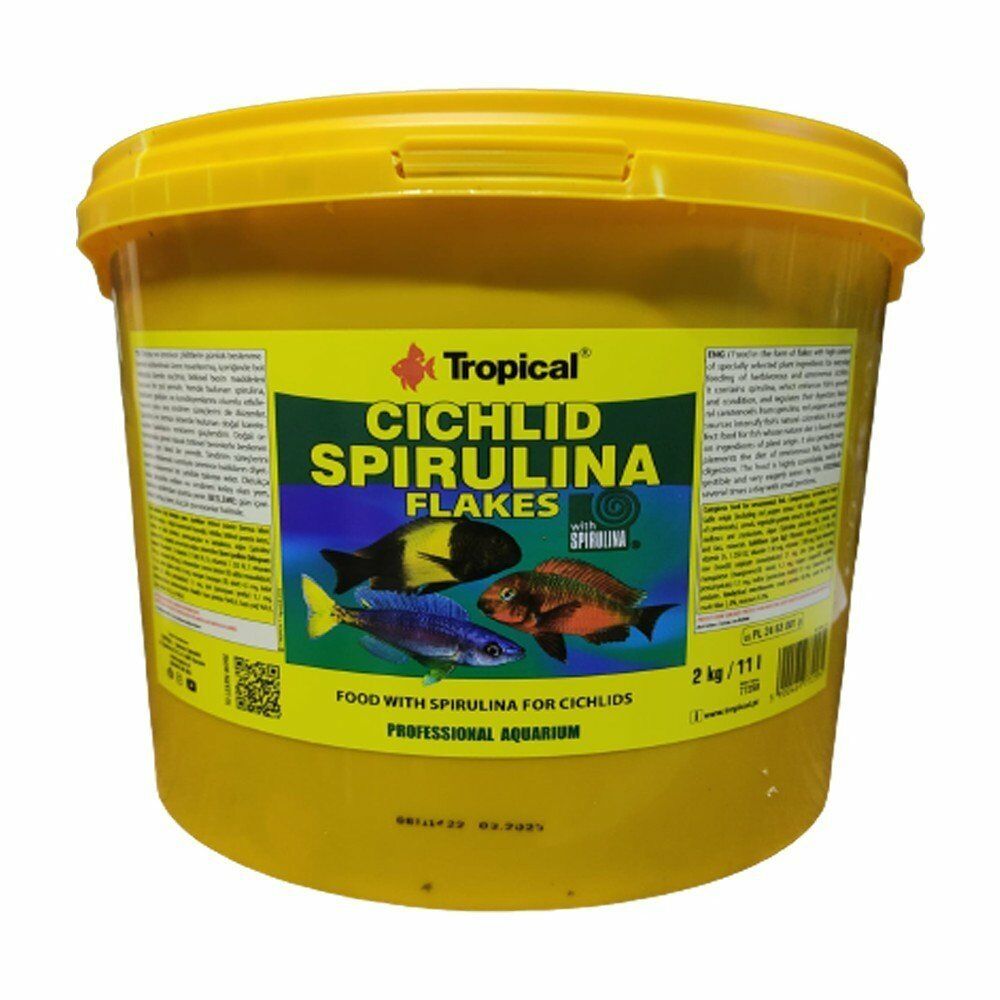 TROPICAL Cichlid Spirulina Flakes 11 L / 2 KG