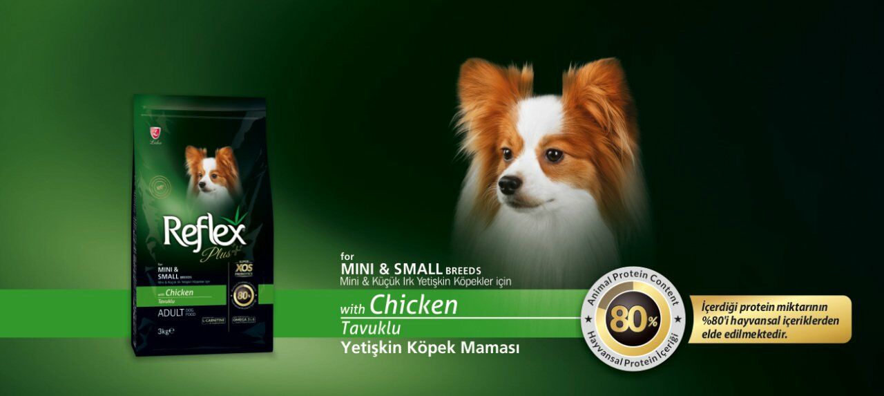 REFLEX Plus Küçük Irklar İçin Tavuklu Yetişkin Köpek Maması 3 kg