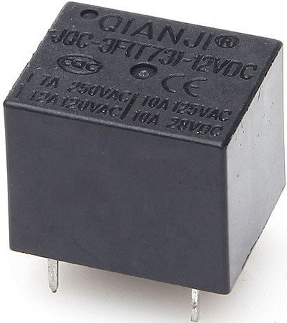 12V Küp Röle - Minyon Spot Röle 12V 10Amper Quanji JQC-3F-T73-1Z-12VDC