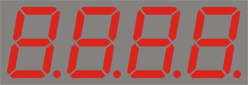 7 Segment 4 Digit 10mm Kırmızı Display Katot