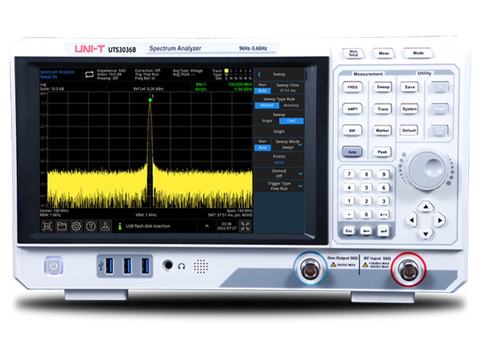 Unit UTS3036B 9kHz to 1.5GHz Dokunmatik