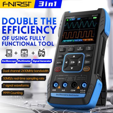 FNIRSI 2C23T 2 Kanal 10MHz 50MSa/s El Tipi Dijital Osiloskop & Multimetre & Sinyal Jeneratörü