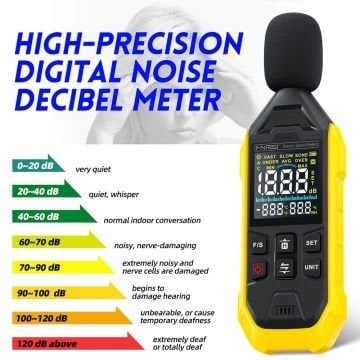 FNIRSI FDM01 Dijital Gürültü Desibel Ölçer