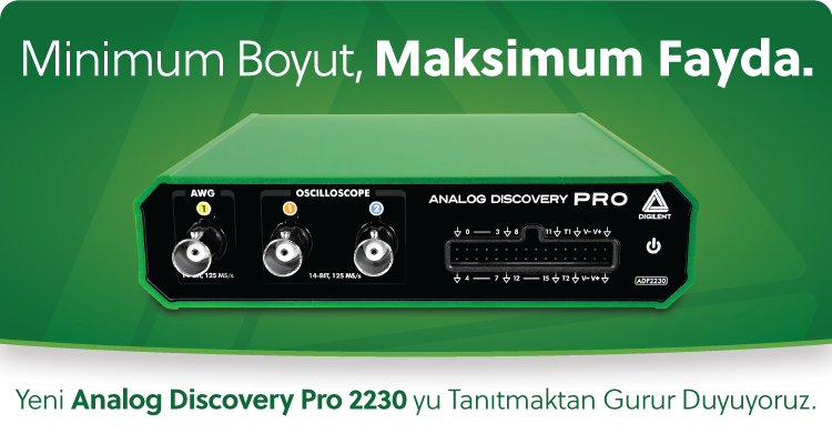 Yeni Analog Discovery Pro 2230'u tanıtmaktan gurur duyuyoruz.