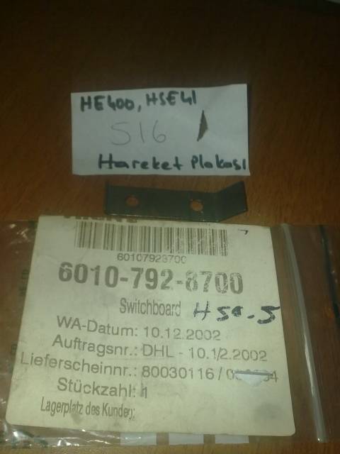 HAREKET PLAKASI HE 400 - HSE 41