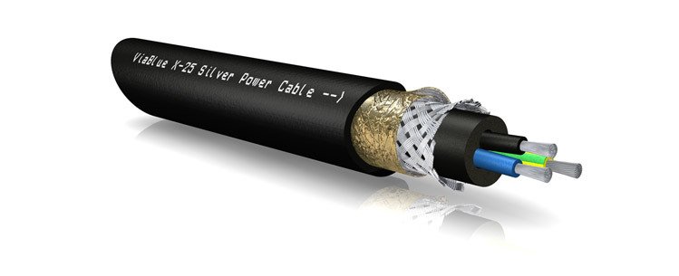 ViaBlue X-25 Silver Power Cable (METRE)