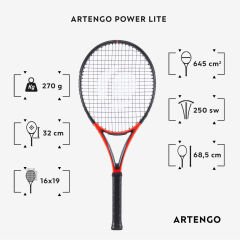 Artengo Tenis Raketi - TR990 Power Lite - 270 gr - Kırmızı/Siyah