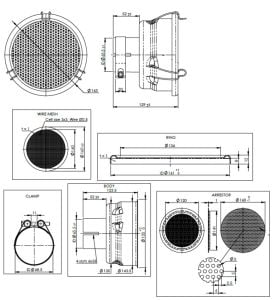 FORKLİFT EGZOZ KIVILCIM ÖNLEYİCİ ALEV KESİCİ 60mm boru çapı