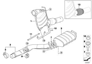 BMW  DOWNPİPE EGZOZ BORUSU  E60, E61 525d, 530d M57N  (2003-09)