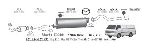 MAZDA E2200 ORTA EGZOZ 2.5 (19884-97)