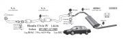 HONDA CIVIC  ARKA EGZOZ 1.3 - 1.4 - 1.5 (1987 - 91)