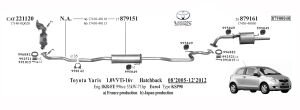 TOYOTA YARİS KATALİTİK KONVERTER  1.0İ (2005 - 14)