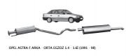 OPEL ASTRA F ARKA - ORTA  EGZOZ 1.4 - 1.6İ (1991 - 98) Sedan