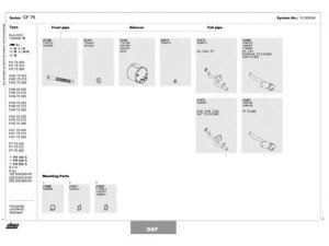 DAF CF75 EGZOZ ÇIKIŞ BORUSU 2001>...