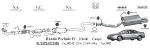 HONDA PRELUDE ARKA EGZOZ 2.0 -  2.3İ 16V (1992 - 96)