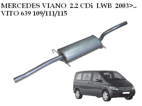 MERCEDES VİTO ORTA EGZOZ 2.2 CDİ (Uzun Şase) 2003>...