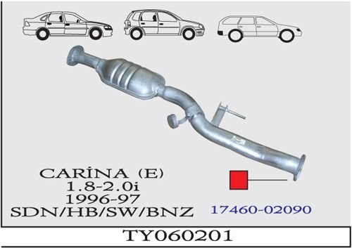 TOYOTA CARİNA  ÖN  EGZOZ.1.6 -1.8- 2.0İ 16V (1992 - 97)