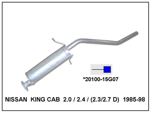 NISSAN KING CAB REAR EXHAUST 2.0/2.4 BNZ 2.3/2.7 D .4X4 1985-98