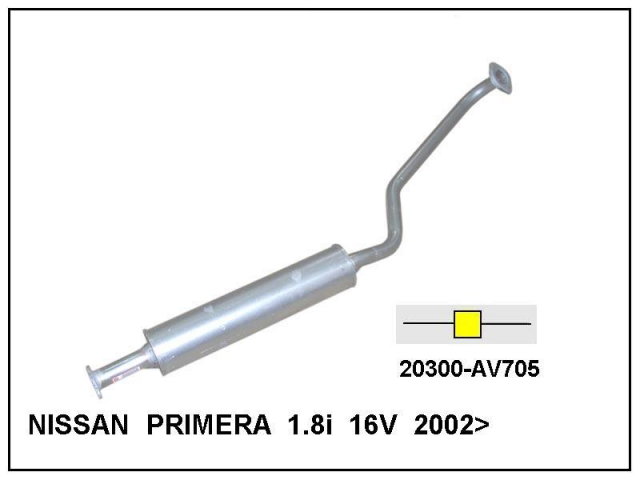 NİSSAN PRİMERA  ORTA EGZOZ 1.6 - 1.8i 16V (2002 - 07)