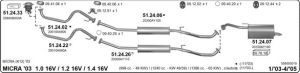 NISSAN MİCRA ARKA EGZOZ 1.2 - 1.4İ HB 16V (2002 - 12)