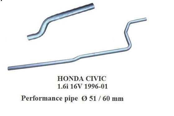 HONDA CİVİC ORTA EGZOZ YERİNE BORU 1.4 - 1.6 (1996 - 01)