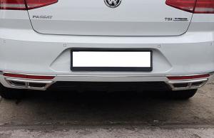 VW PASSAT  B8 SAĞ VE SOLDAN GÖRÜNÜMLÜ EGZOZ UCU 2015>...