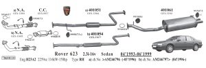 ROVER  623 ÖN BORU EGZOZ. 2.3İ  (1993 - 99)