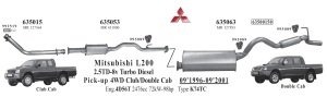 MİTSUBİSHİ L 200 ARKA EGZOZ 2.5 D 4X4 (1997- 05)